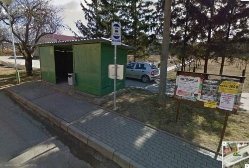 Rekonstrukce autobusové zastávky Hr. Vrbka - před